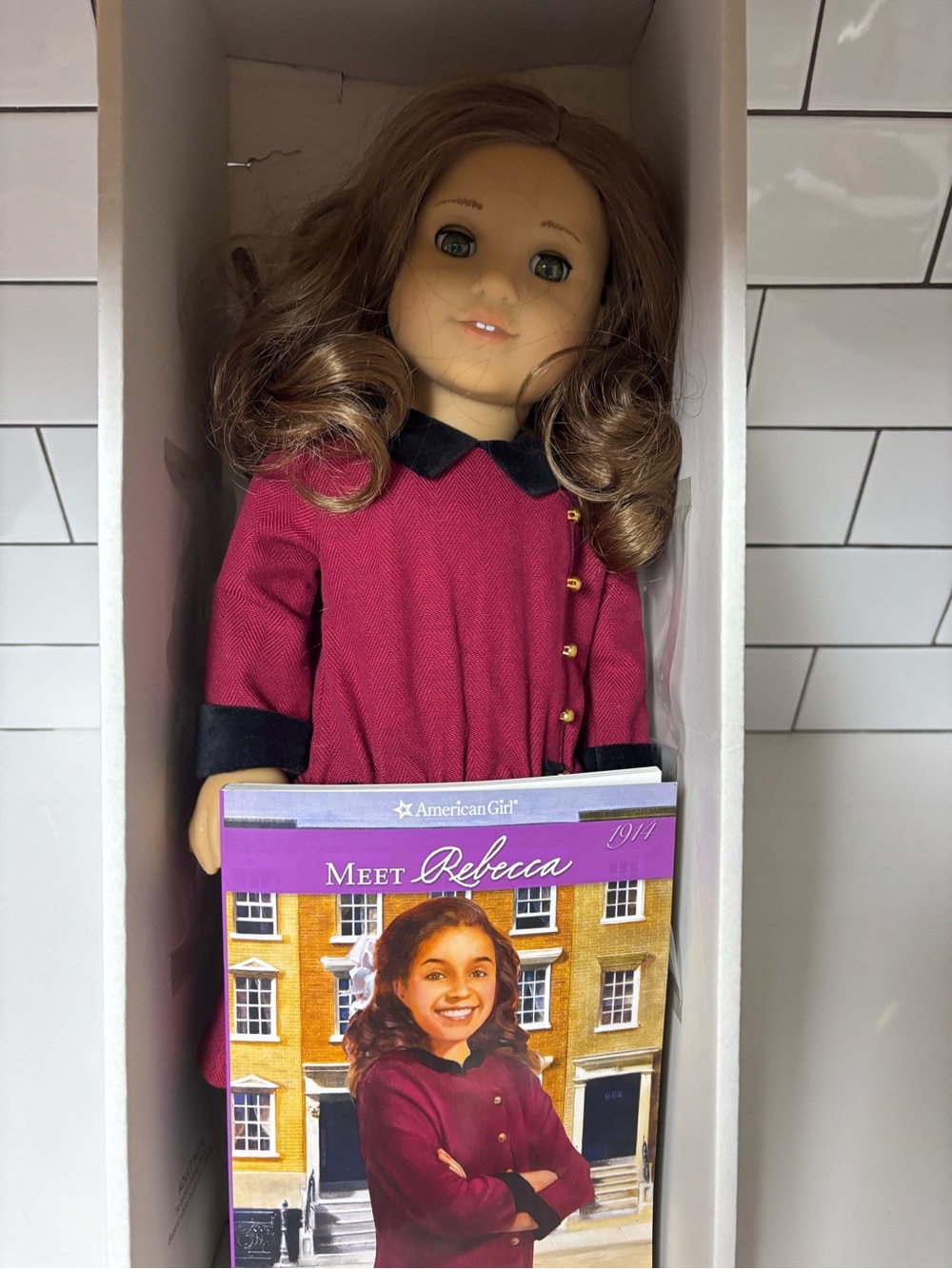 American Girl Rebecca 18in Doll Meet Rebecca w/ Outfit, Shoes, Book in Box